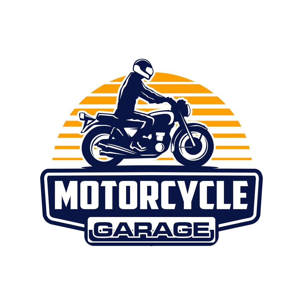 Abenteuer-Tourenrad-Motorrad-Logo vektor
