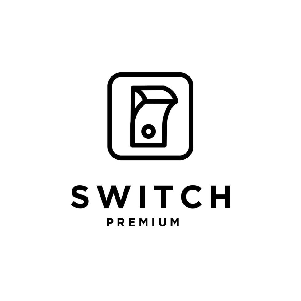 Switch-Logo mit Power-On-Off-Icon-Design vektor