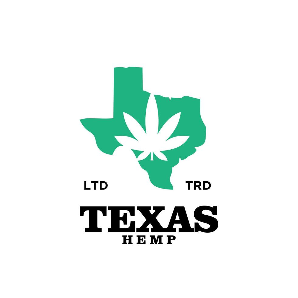 texas cannabis premium vintage logotypdesign vektor