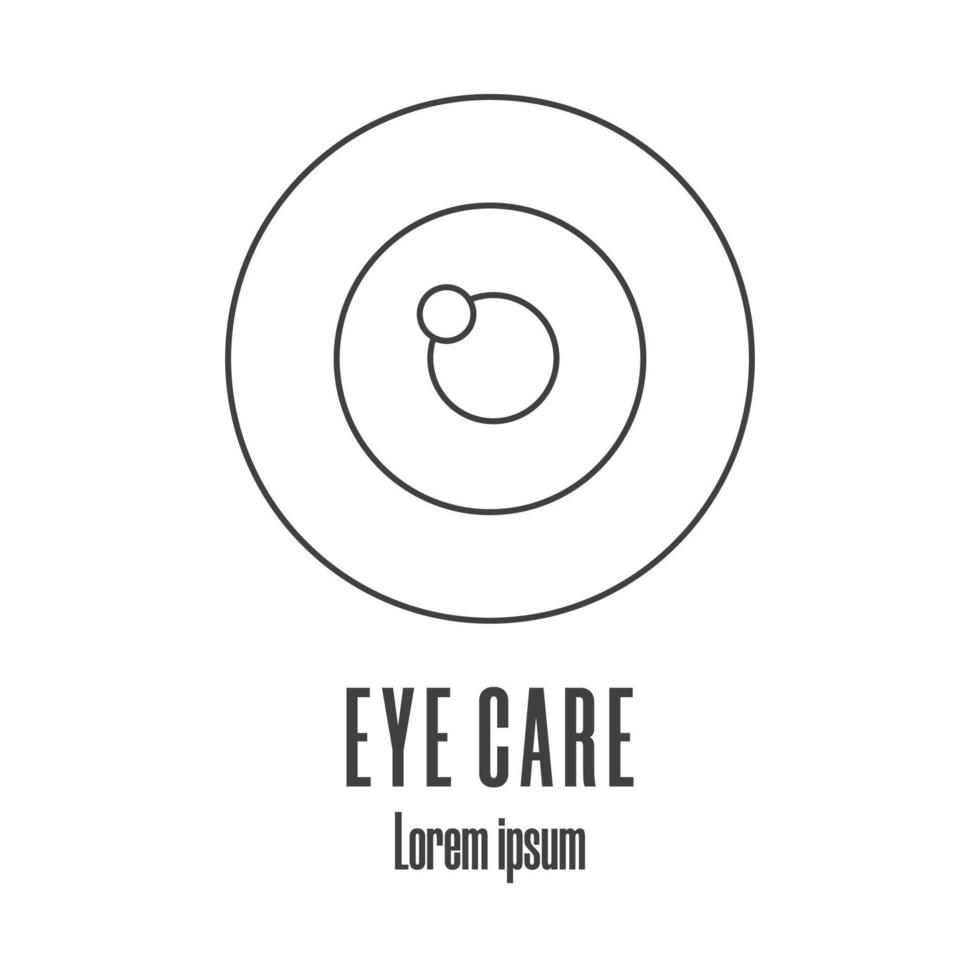 Linienstil-Ikone eines Auges. medizinisches Logo. saubere und moderne vektorillustration. vektor