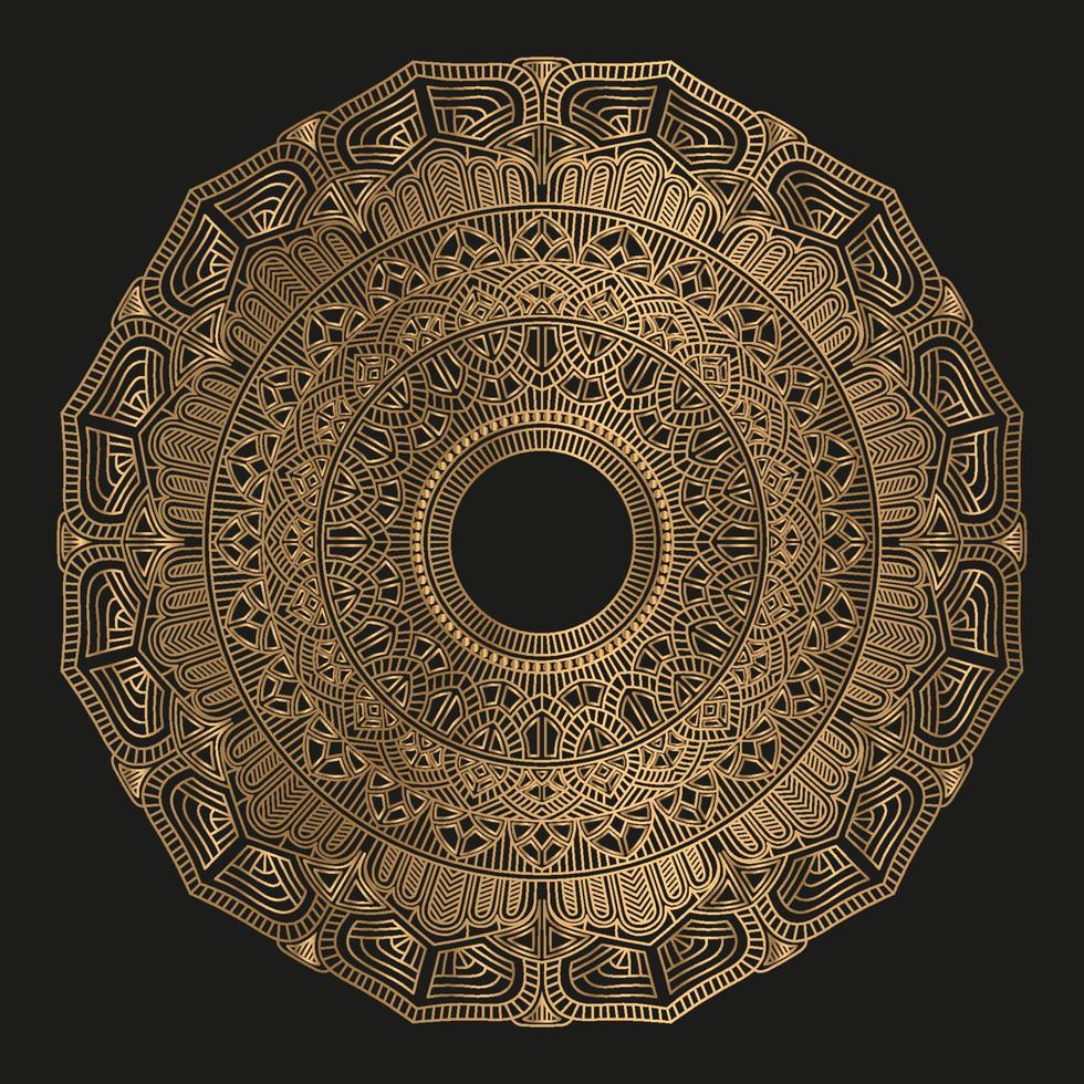 Mandala im islamischen Stil Luxus-Arabeskenmuster. dekoratives mandala im ramadan-stil. Mandala für Print, Poster, Cover, Broschüre, Flyer, Banner vektor