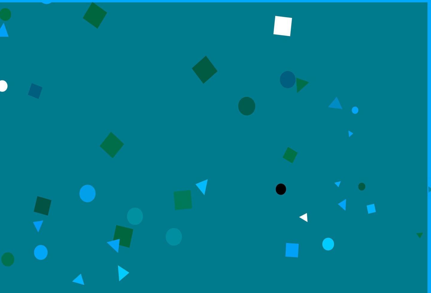 hellblauer, grüner Vektorhintergrund mit Linien, Kreisen, Raute. vektor