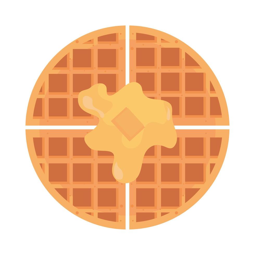 Waffeln mit Butter vektor