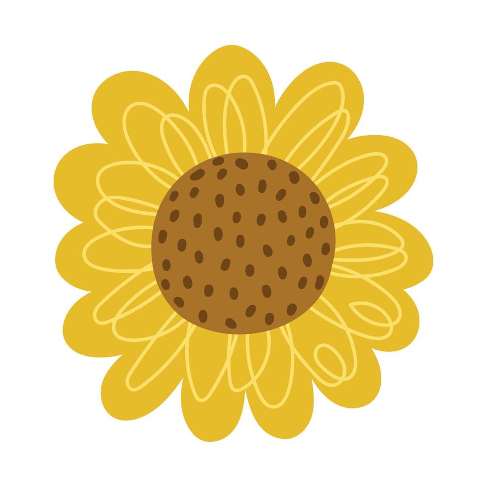 Cartoon-Sonnenblumen-Dekoration vektor