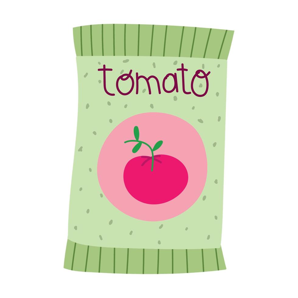 trädgårdsarbete frön tomat vektor