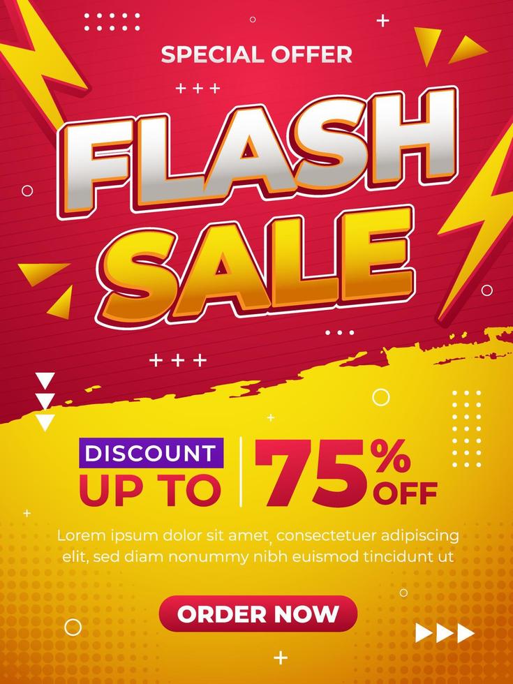 modern flash försäljning affisch mall vektor