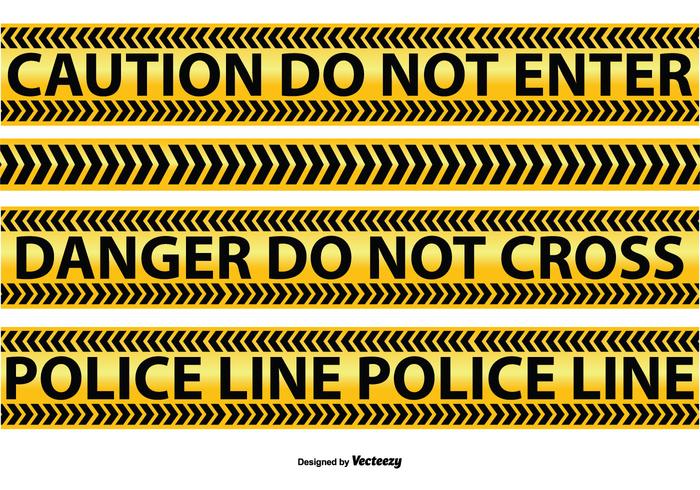 Polizei und Vorsicht Linien Vektoren