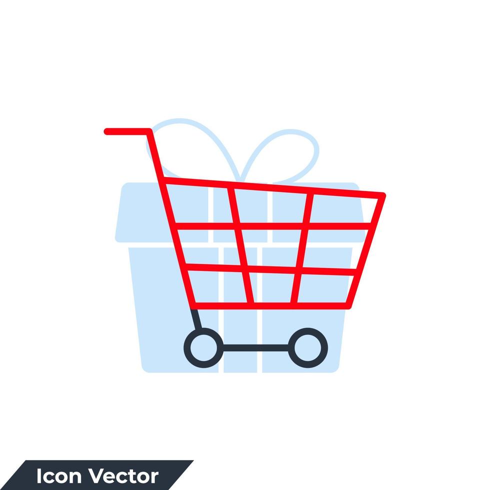 vagn vagn ikon logotyp vektor illustration. kundvagn symbol mall för grafik och webbdesign samling