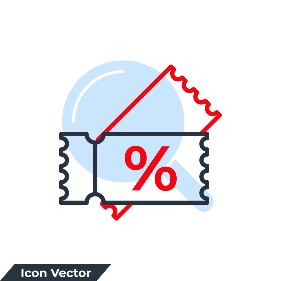 Coupon-Symbol-Logo-Vektor-Illustration. Rabattgutschein-Symbolvorlage für Grafik- und Webdesign-Sammlung vektor