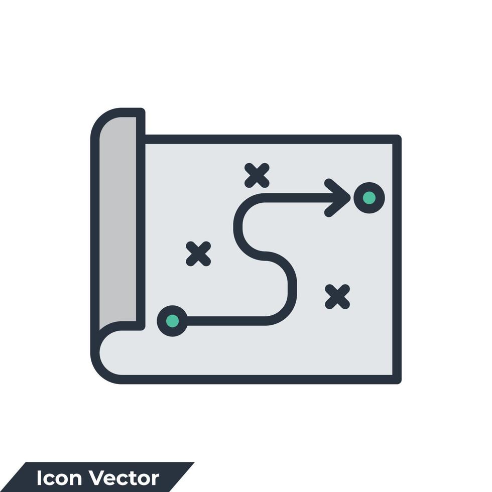 planering ikon logotyp vektorillustration. strategi symbol mall för grafisk och webbdesign samling vektor