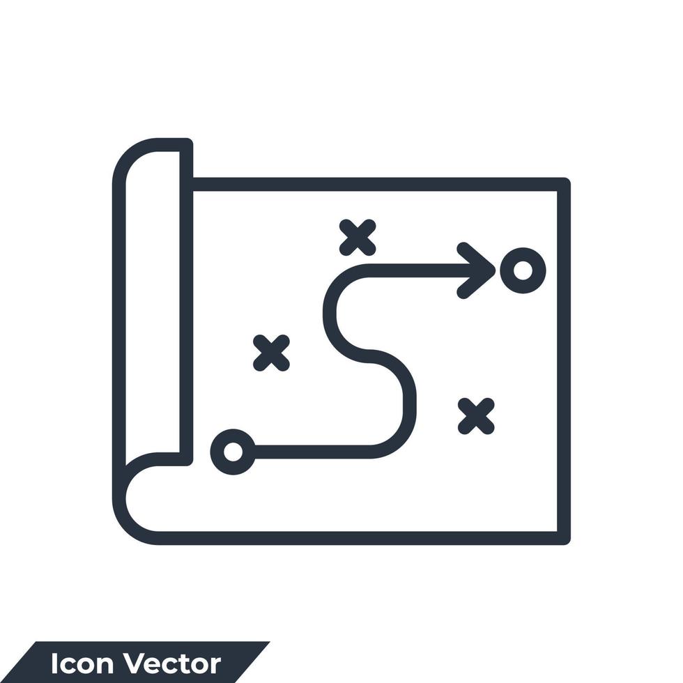 planering ikon logotyp vektorillustration. strategi symbol mall för grafisk och webbdesign samling vektor