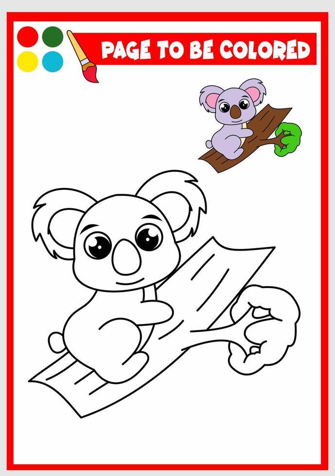 Malbuch für Kinder. Koala vektor