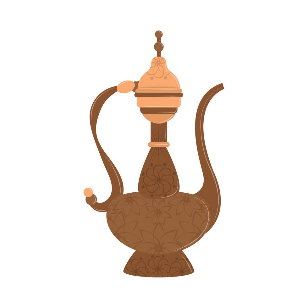 klassisk arabisk vattenkokare vektor
