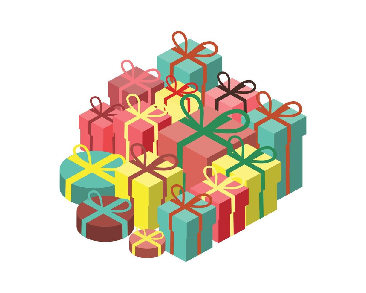 stapel geschenkbox für party oder zur dekoration vektor
