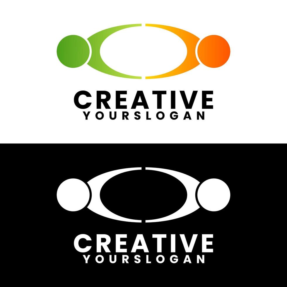 mänsklig gradient logotypdesign vektor