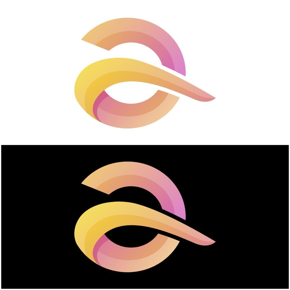 Farbverlauf-Logo-Design Nummer zwei vektor