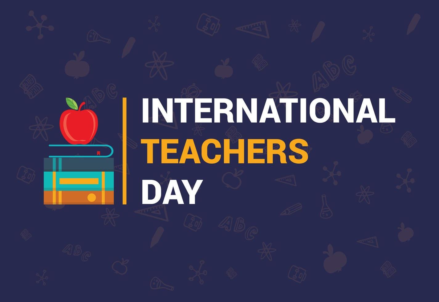 Happy World Teacher's Day Vector Illustration für Poster, Broschüren, Banner und Grußkarten