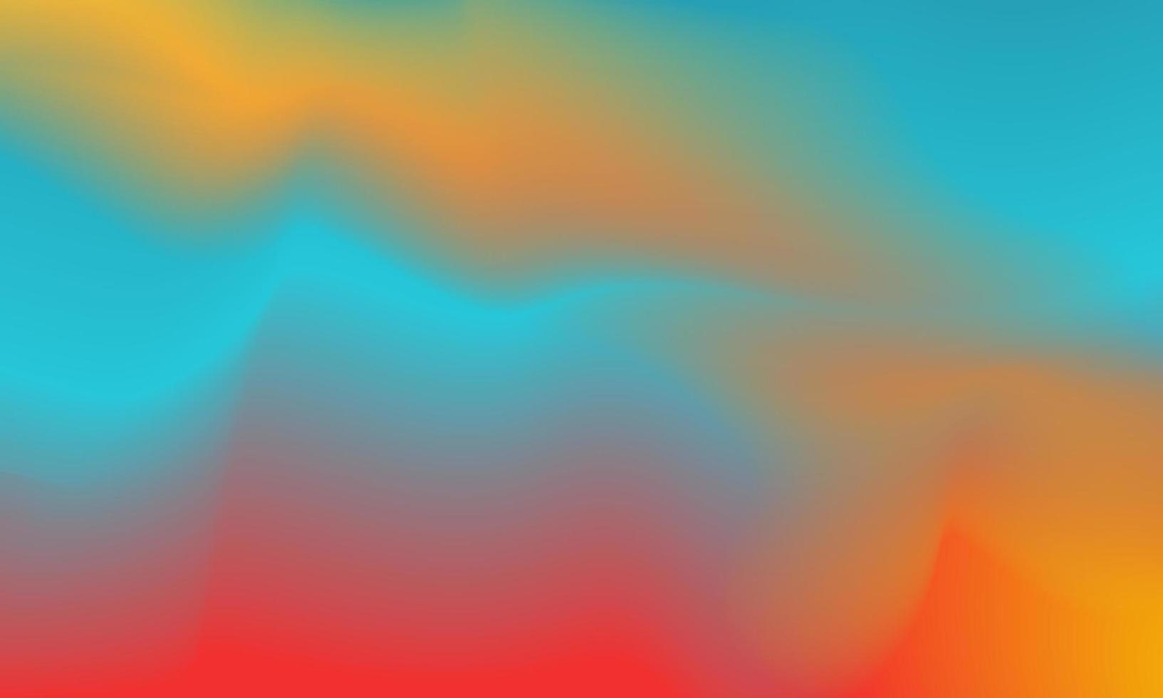 vacker gradientbakgrund i orange, blå och röda färger, slät och mjuk konsistens vektor