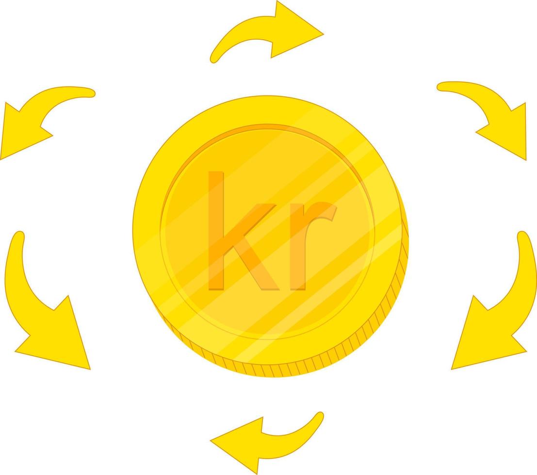 svenska flaggan vektor handritad flagga, svenska kronan vektor handritad