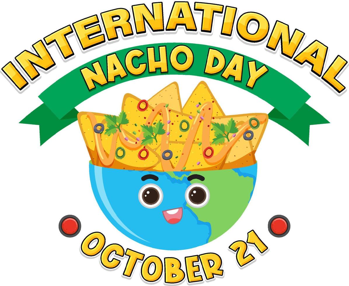 internationella nacho dag banner design vektor