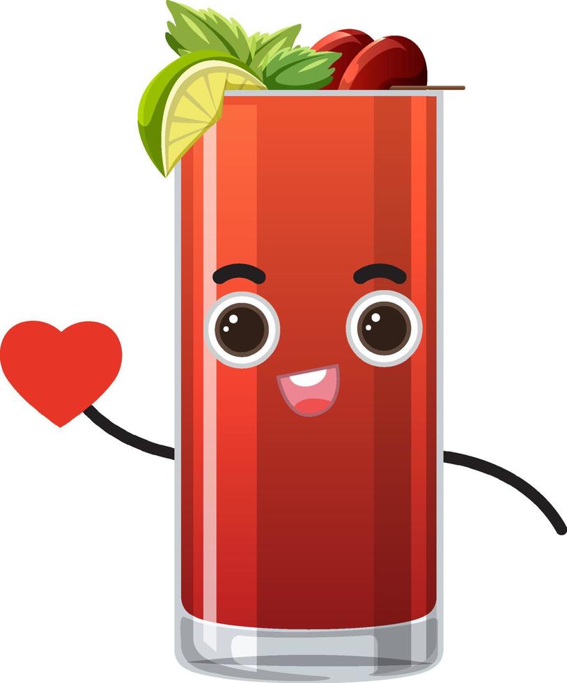 Bloody Mary-Cocktail-Zeichentrickfigur vektor