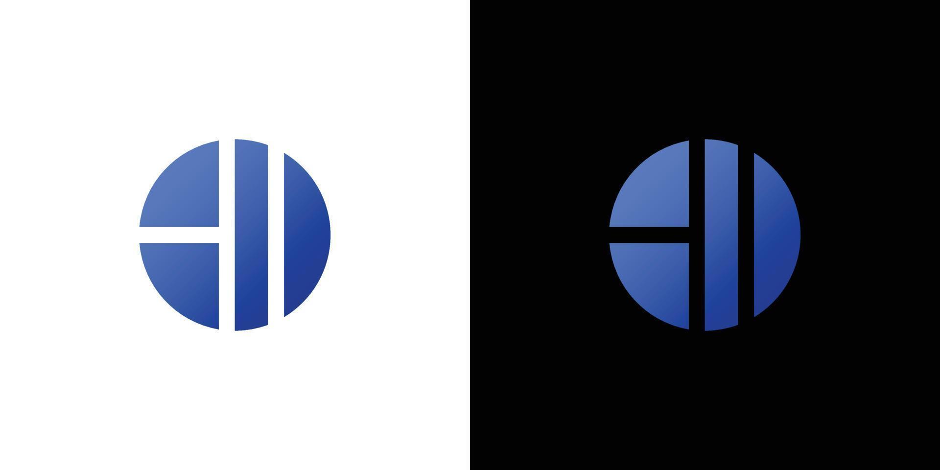 modern och enkel hi letter initialer logotyp abstrakt design vektor