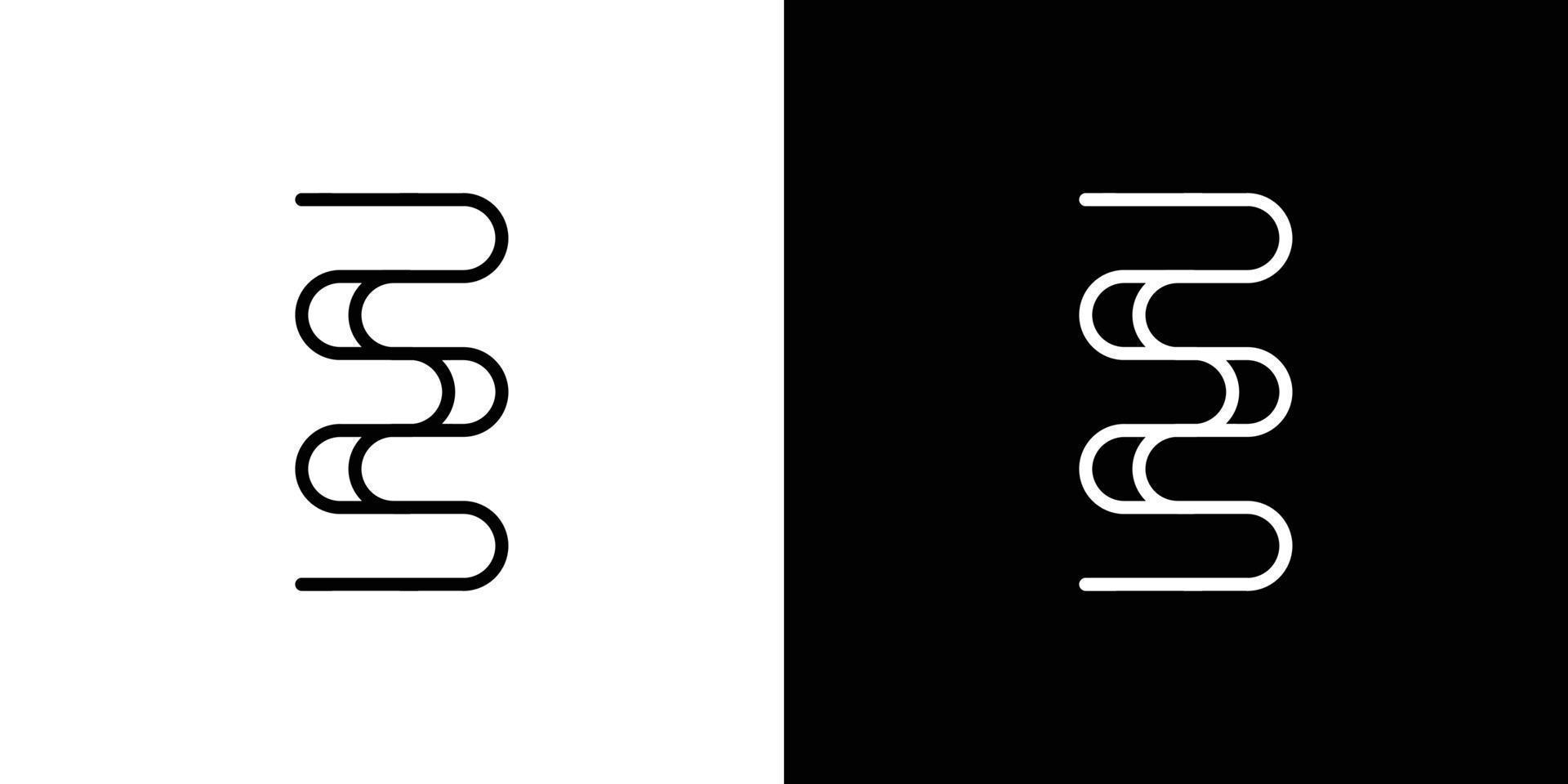 einzigartiges und modernes anfangsbuchstabe e-logo-design vektor