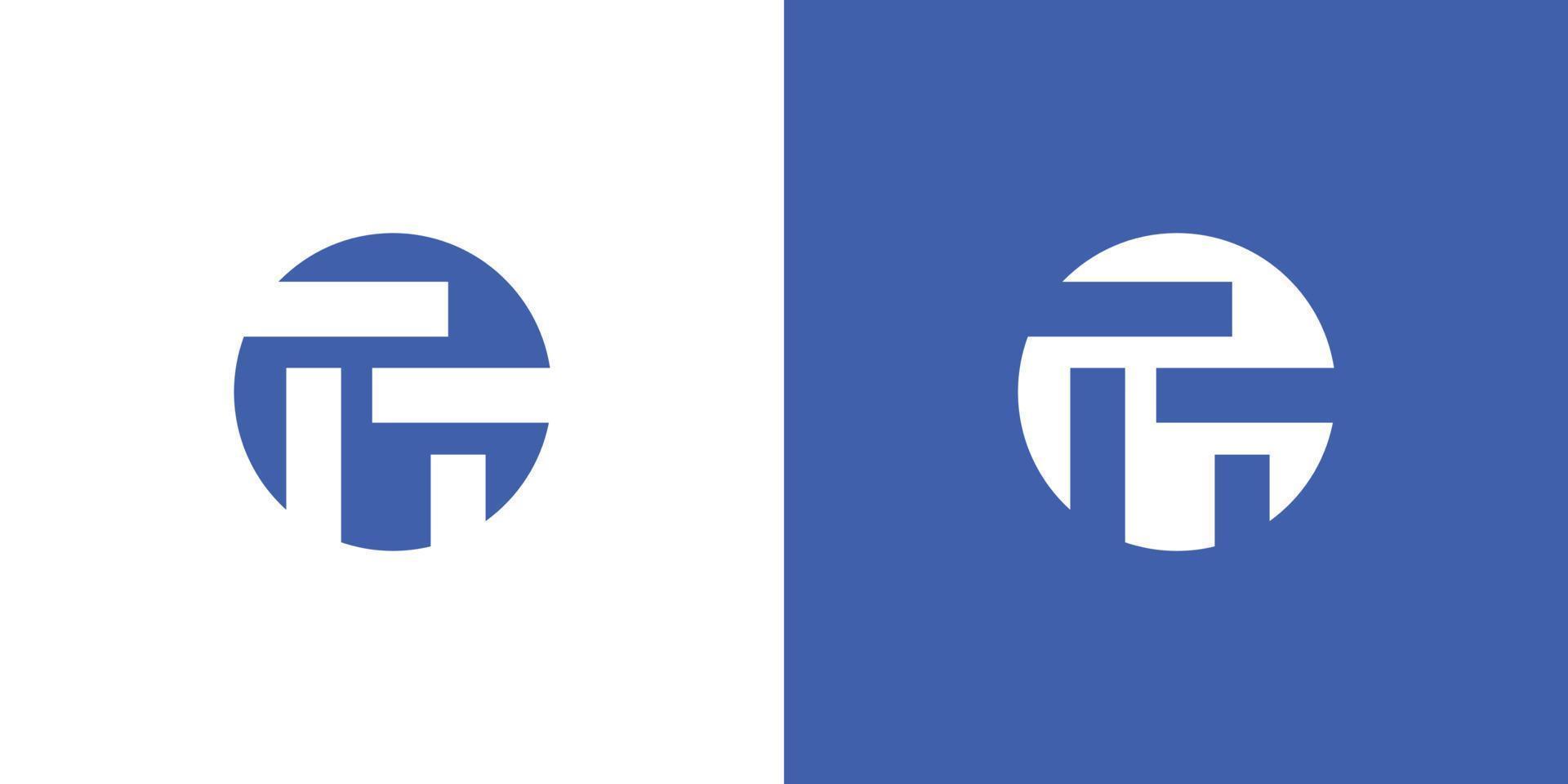 Einfaches und modernes tt-Buchstaben-Initialen-Logo-Design vektor