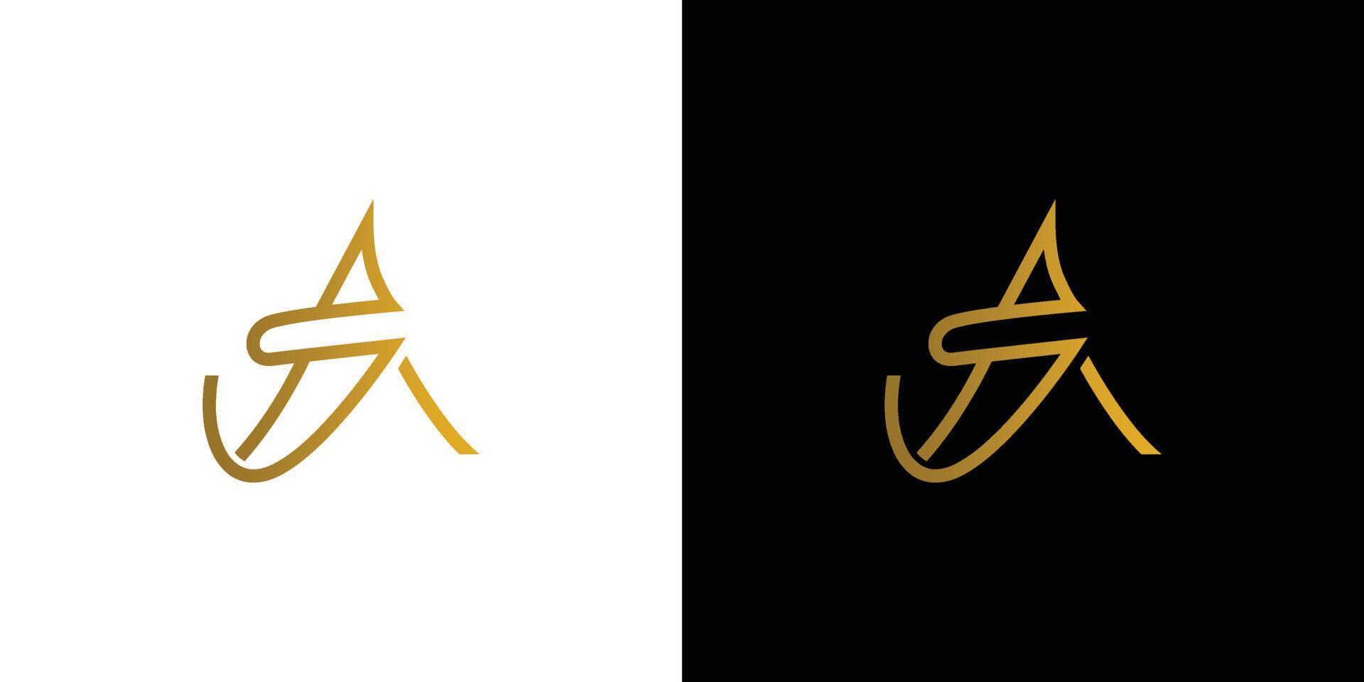 Einzigartiger und moderner Anfangsbuchstabe als Logodesign vektor