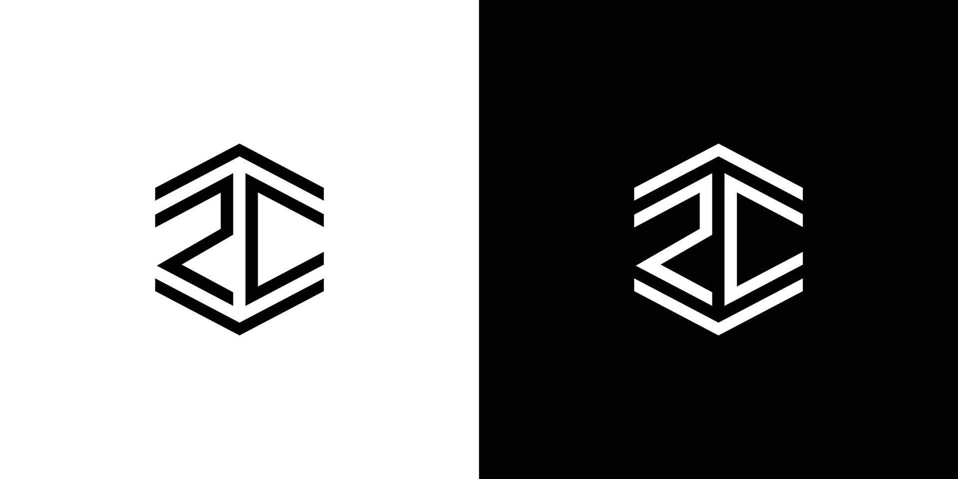 modern och sofistikerad rc initials logotypdesign vektor