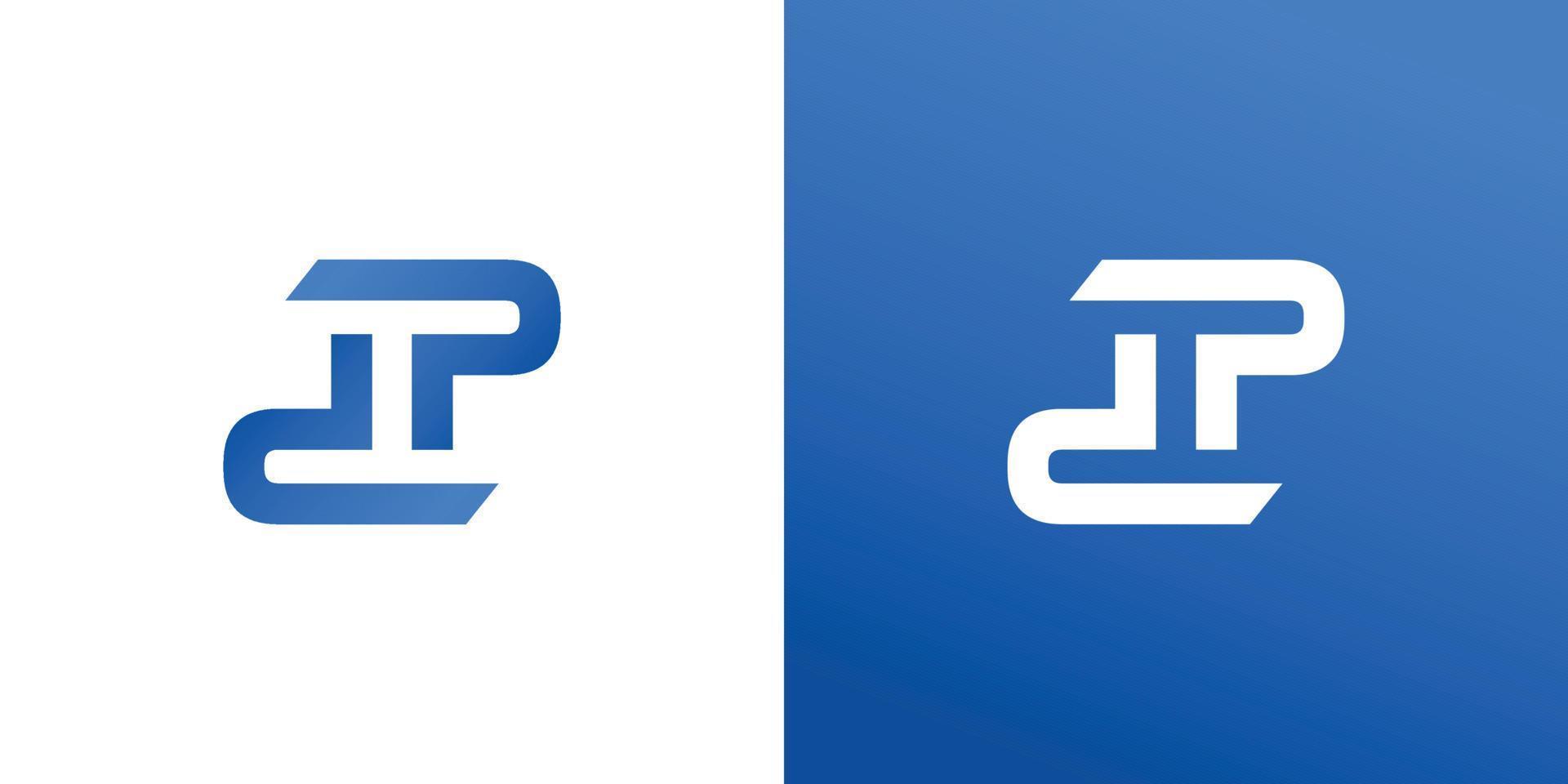 Modernes und professionelles dp-Buchstaben-Initialen-Logo-Design vektor