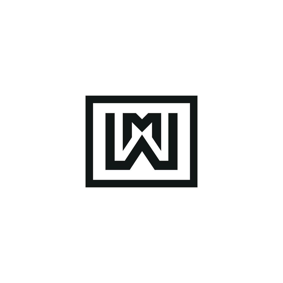 Buchstabe wm Logo-Design. wm logo vektor kostenlose vektorillustration.