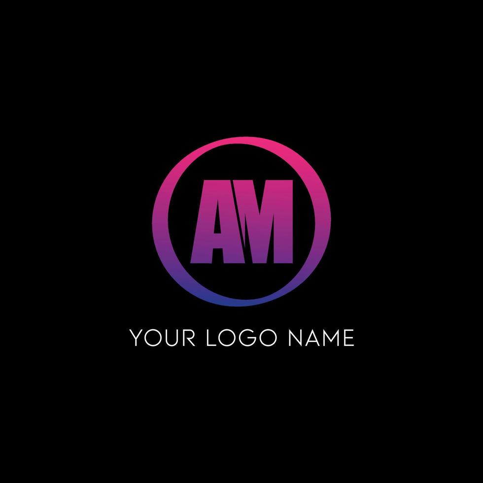 Anfangskreis am Brief Logo Icon Design kostenlose Vektorvorlage vektor