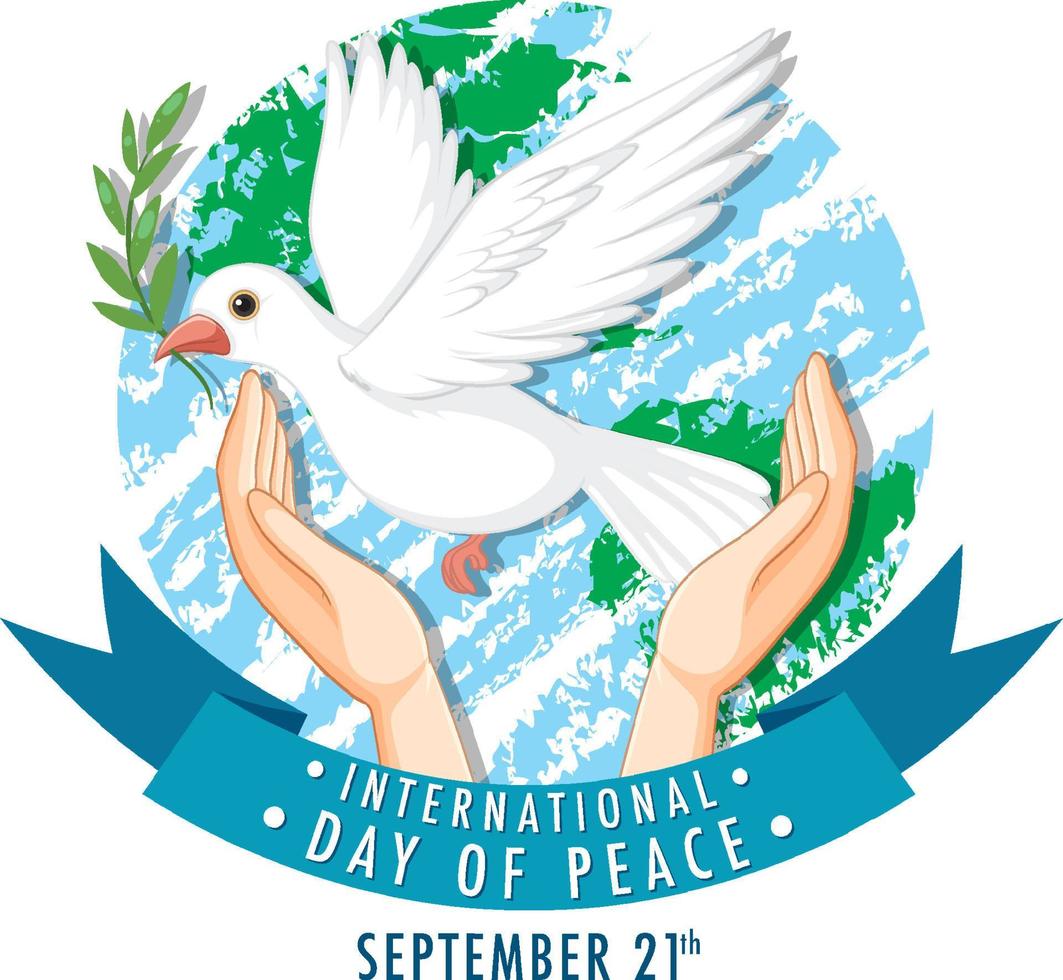 internationella dagen för fred banner design vektor