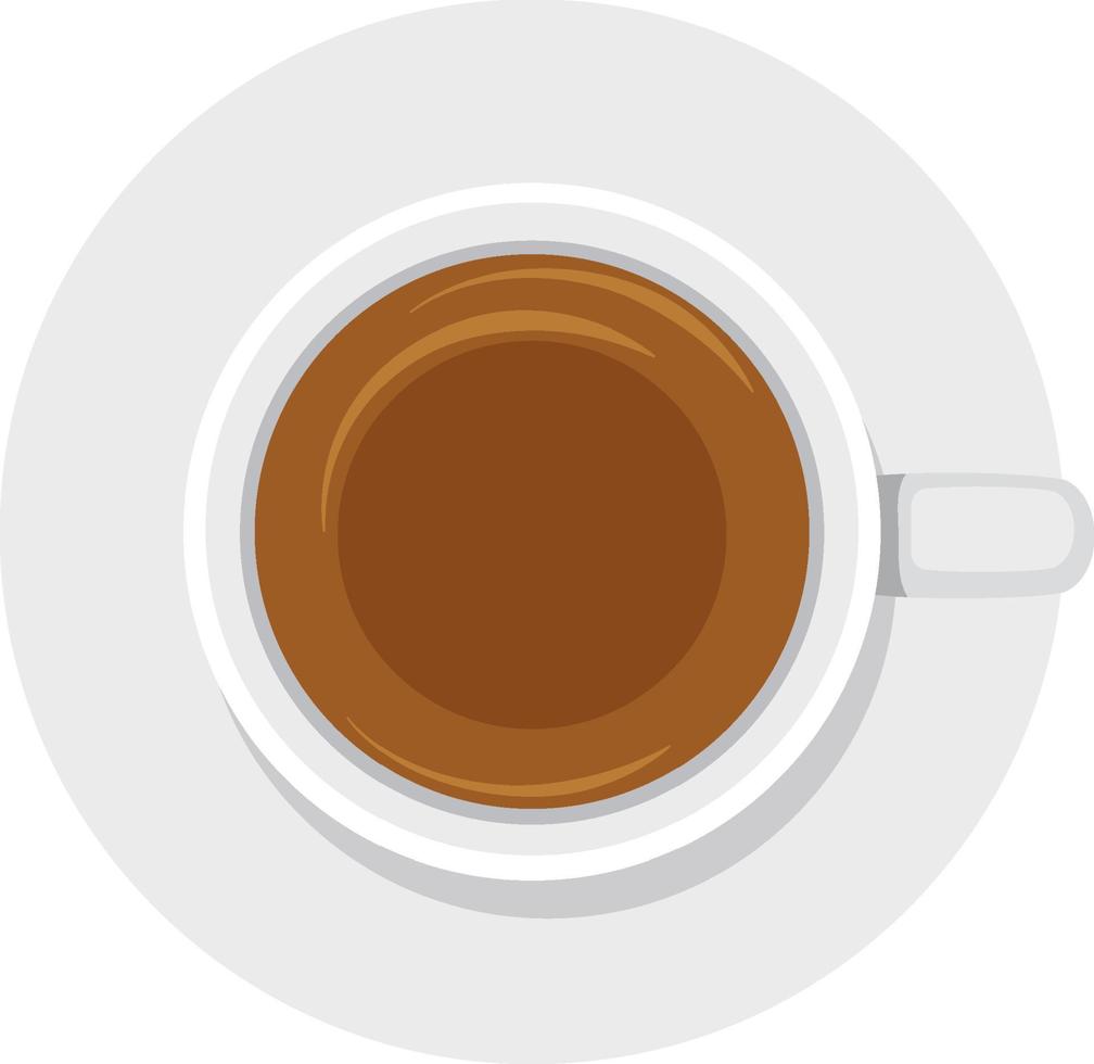 Draufsicht auf Kaffeetasse vektor