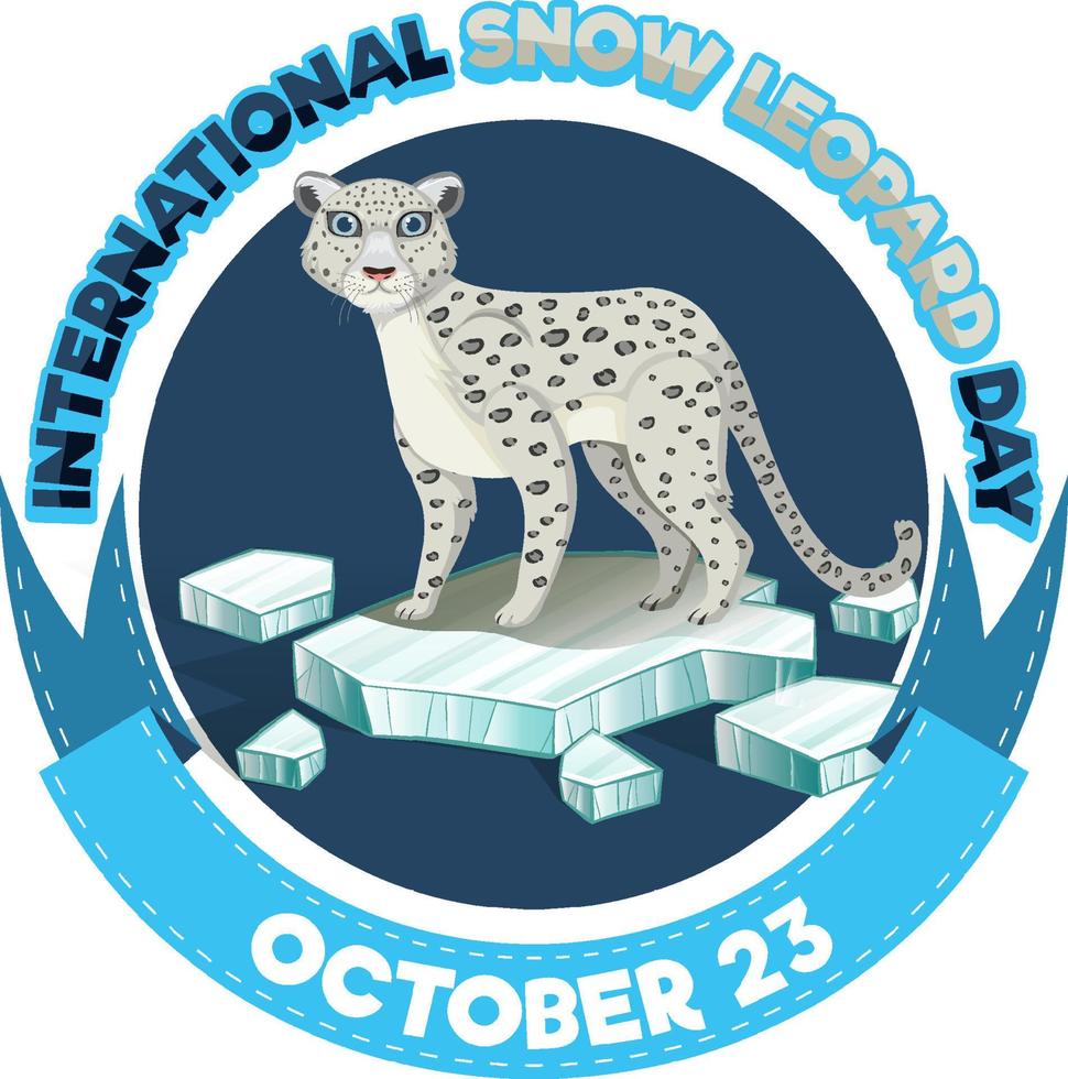 internationella snöleoparddagen vektor