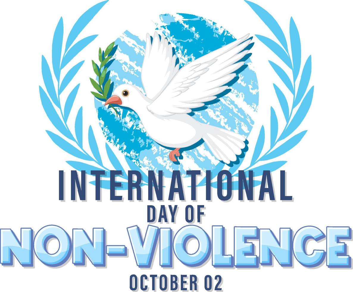 Plakatdesign zum Internationalen Tag der Gewaltlosigkeit vektor