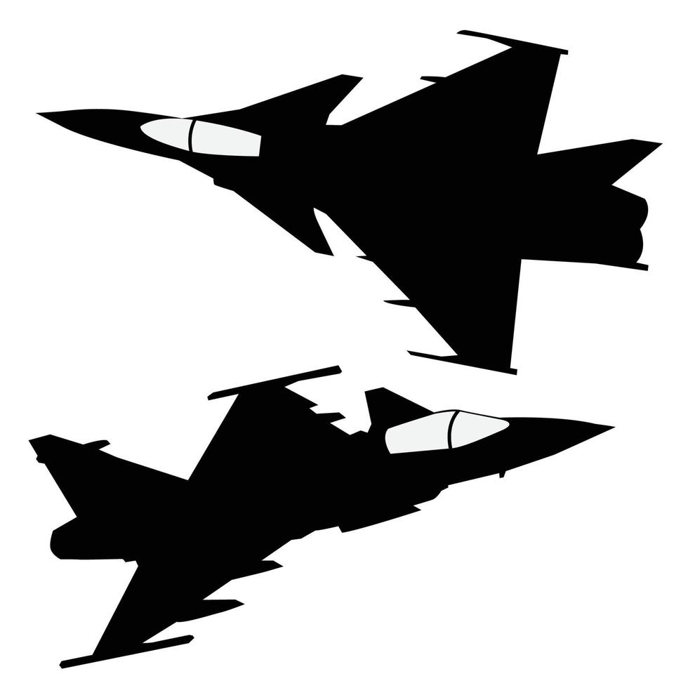 saab jet fighter silhuett vektor design