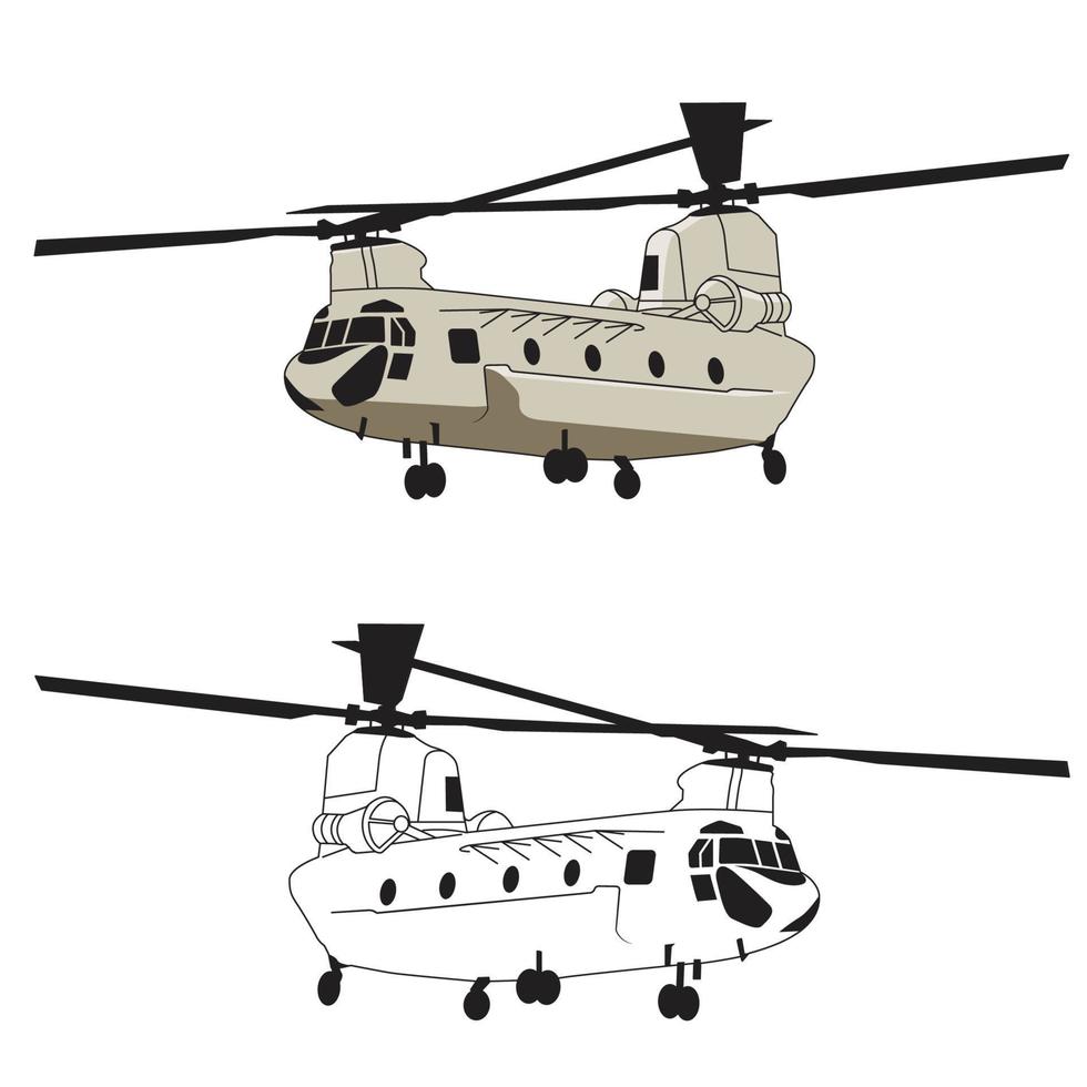 militär helikopter transport vektor design