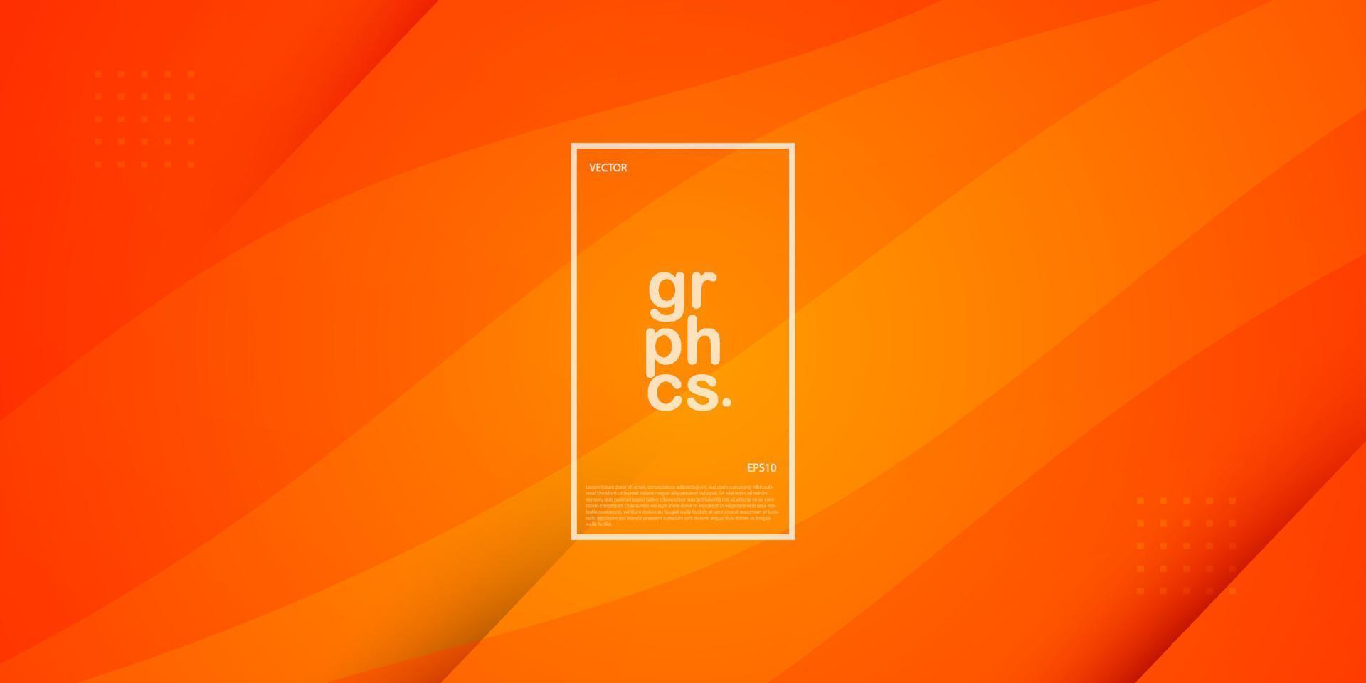 abstrakt orange bakgrund med enkla lines.colorful orange design. ljust och modernt med skugga 3d-koncept. eps10 vektor