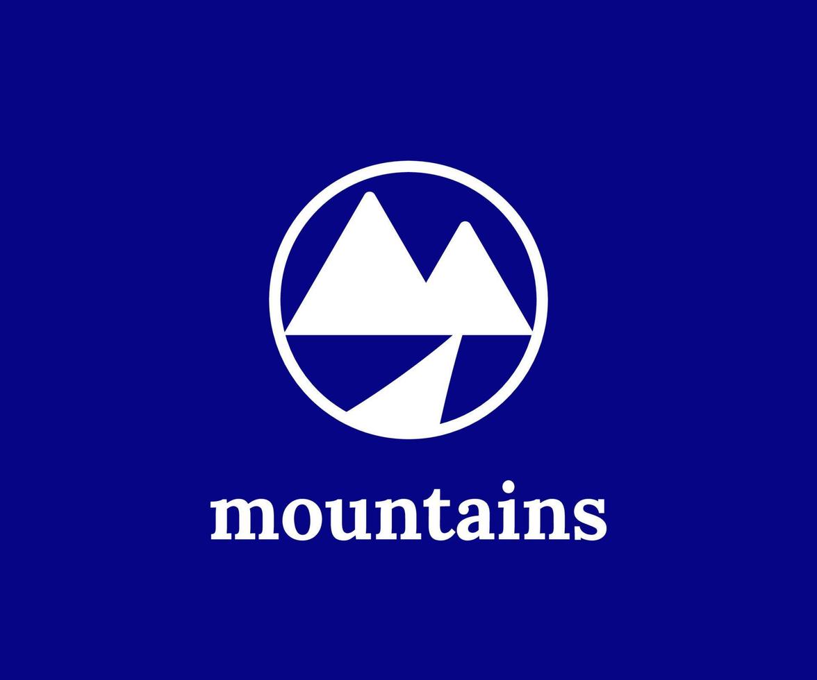 bergslogotyp är en ren och elegant professionell logotyp för företag eller privatpersoner vektor