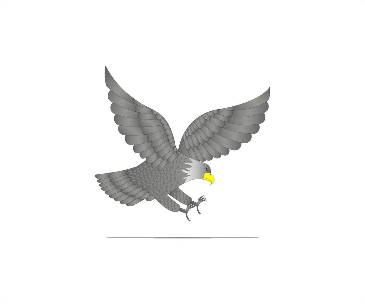 Adler-Vogel-Logo, Tier-Logo, geflügeltes Tier, elegantes Logo vektor