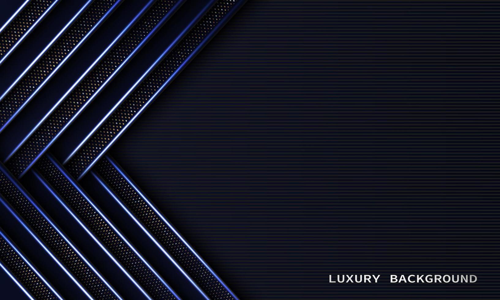 dunkelblauer Hintergrund, mit silberner Textur aus glänzenden Linien und Punkten, luxuriöses Design mit modernem, überlappendem Layout, vektor