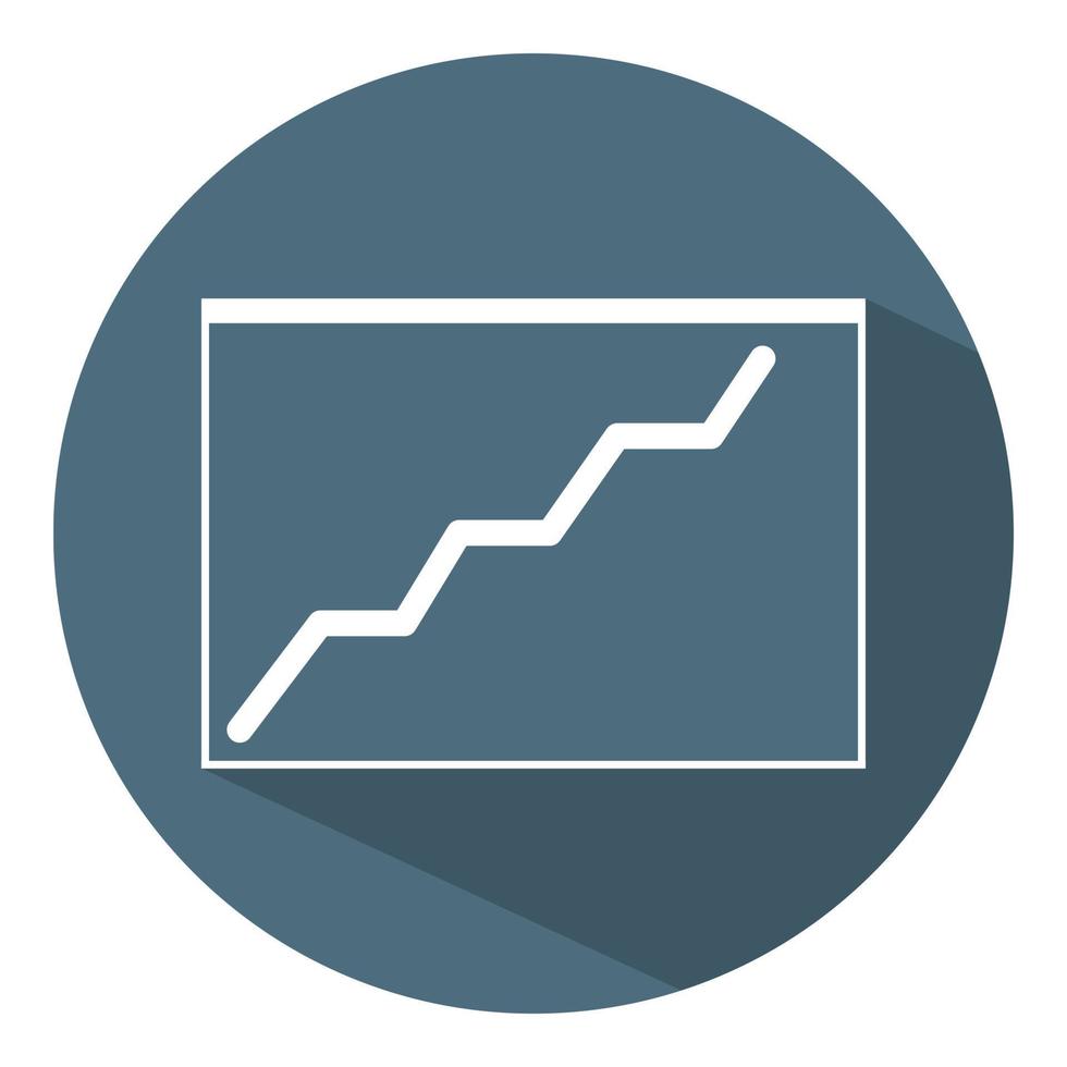 Symbol für wachsendes Diagramm. Unternehmenskonzept. zeitlicher Ablauf. flacher Stil. vektorillustration für design, web, infografik. vektor