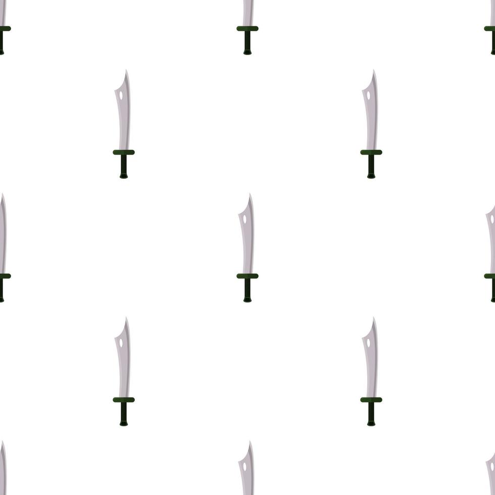 Nahtloses Muster mit Cartoon-Schwert-Symbolen. vektorillustration für design, web, verpackungspapier, stoff, tapete. vektor