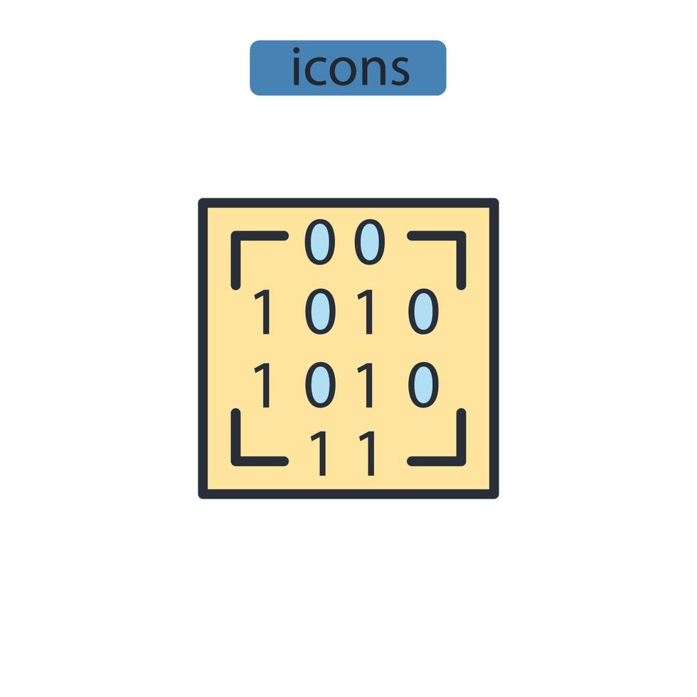 Datenmusterikonen symbolen Vektorelemente für infographic Web vektor