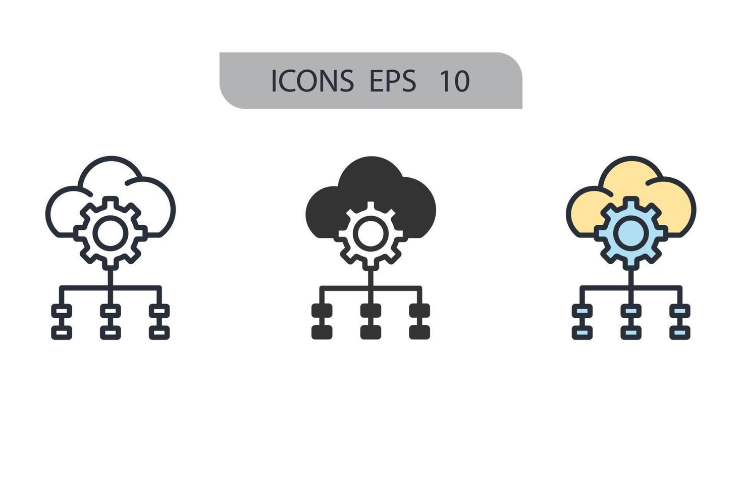 temporal skillnad ikoner symbol vektorelement för infographic webben vektor