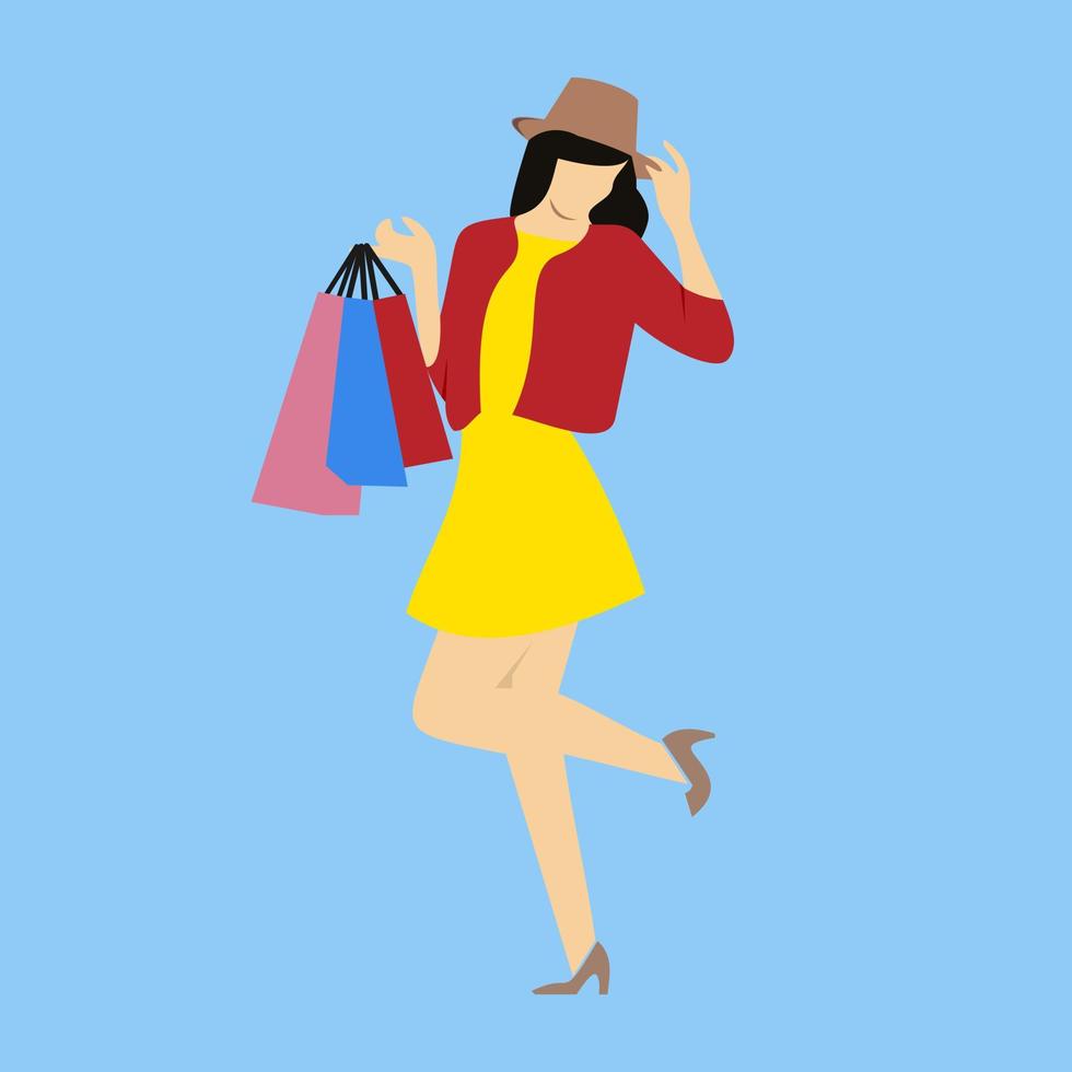 shopping illustration design ikon vektor