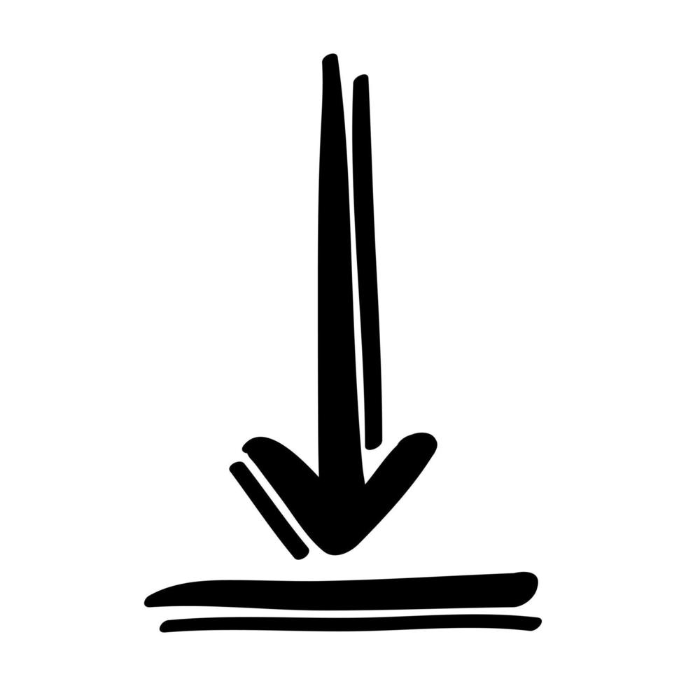 Download-Icon-Doodle-Hand gezeichnet vektor