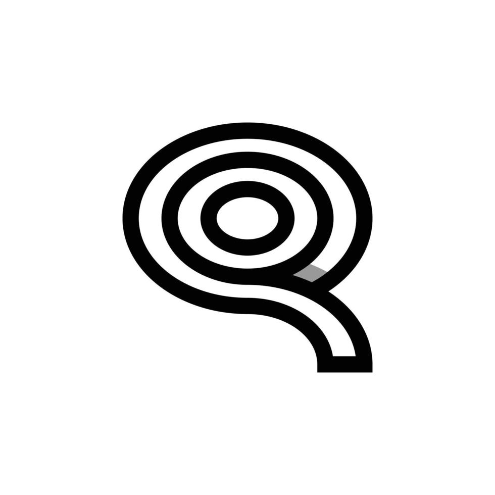 modern bokstav q monogram logotypdesign vektor